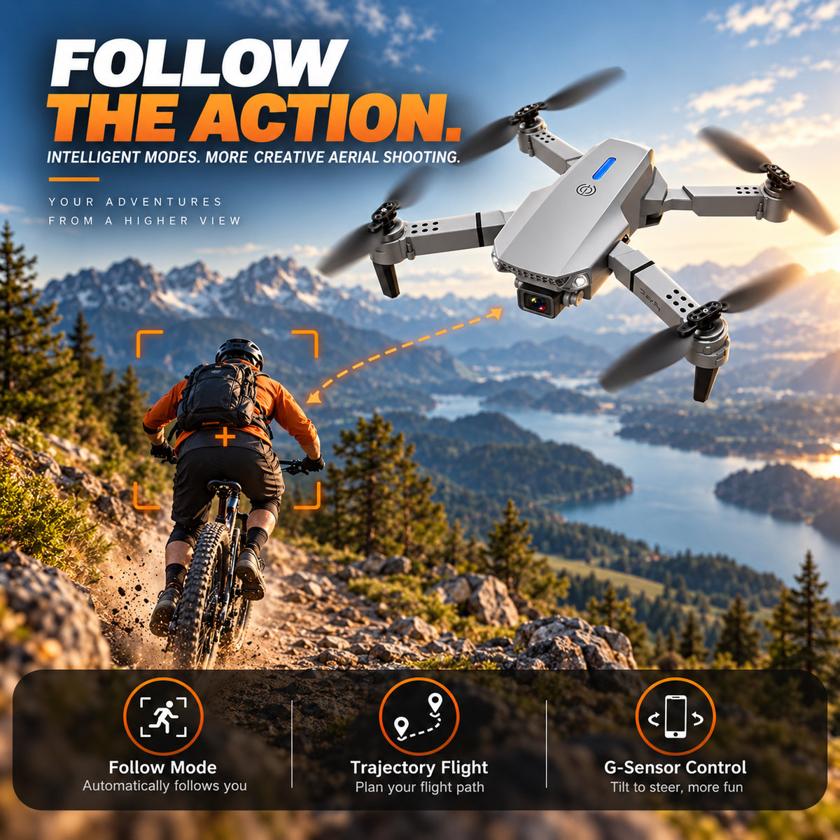 SkyView™ Foldable Dual-Camera Drone with Screen Remote