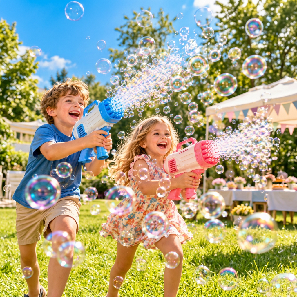 🎉32-Hole Bubble Blaster – Turn Any Day Into a Bubble Party