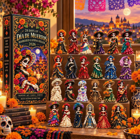 🖤 ✨ 24 DAYS. 24 UNIQUE MINIATURES. 🎁 Discover a New Day of the Dead Surprise Every Day!