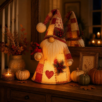😩 FEELING LIKE YOUR HOME IS MISSING THAT COZY HOLIDAY MAGIC? 🐦✨ Add a Warm Glow & Charming Bird Gnome Touch to Any Shelf, Mantel or Table! 🏡💡
