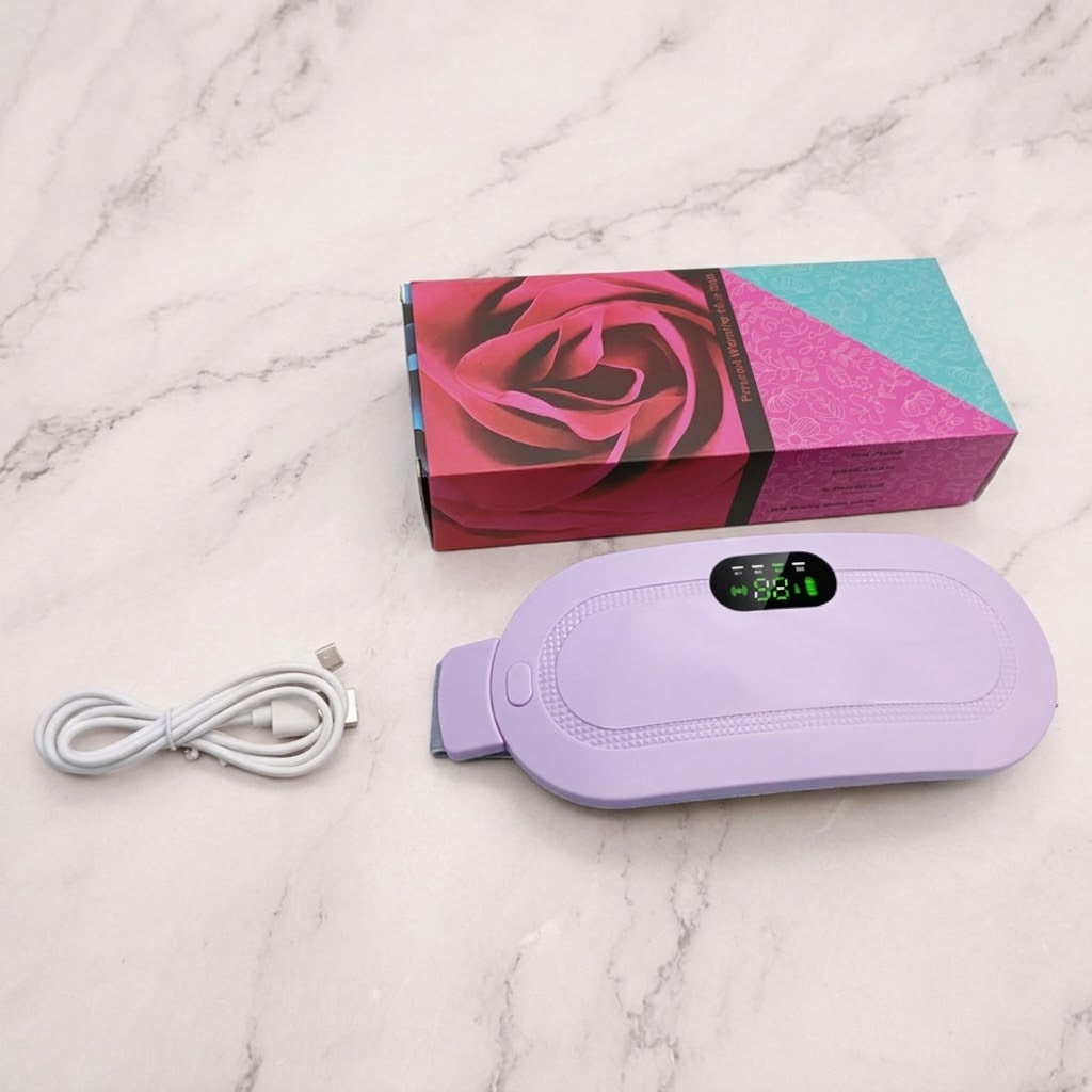 😩 Period Cramps Making Your Day Miserable? 🌸 Soothe Your Belly with Soothing Heat & Gentle Massage in One Convenient Heating Belt! 💗✨