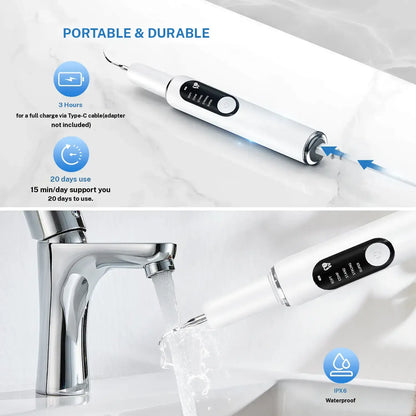 🎁Ultrasonic Plaque and Tartar Remover, Professional Teeth Cleaning Kit (7-Piece Set) — Safe and Gentle💎