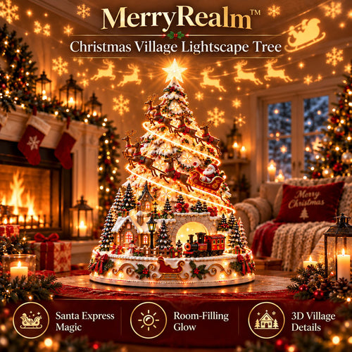 🎄 Tired of Empty, Lifeless Holiday Decor? Transform Any Space Into a Warm Christmas Wonderland with the Christmas Village Lightscape Tree ✨