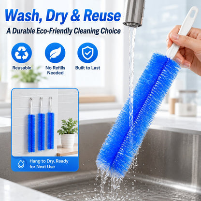 🔥 360-Degree Cleaning Brush – 50% Off🔥Bendable Microfiber Head,Reusable Dust Remover