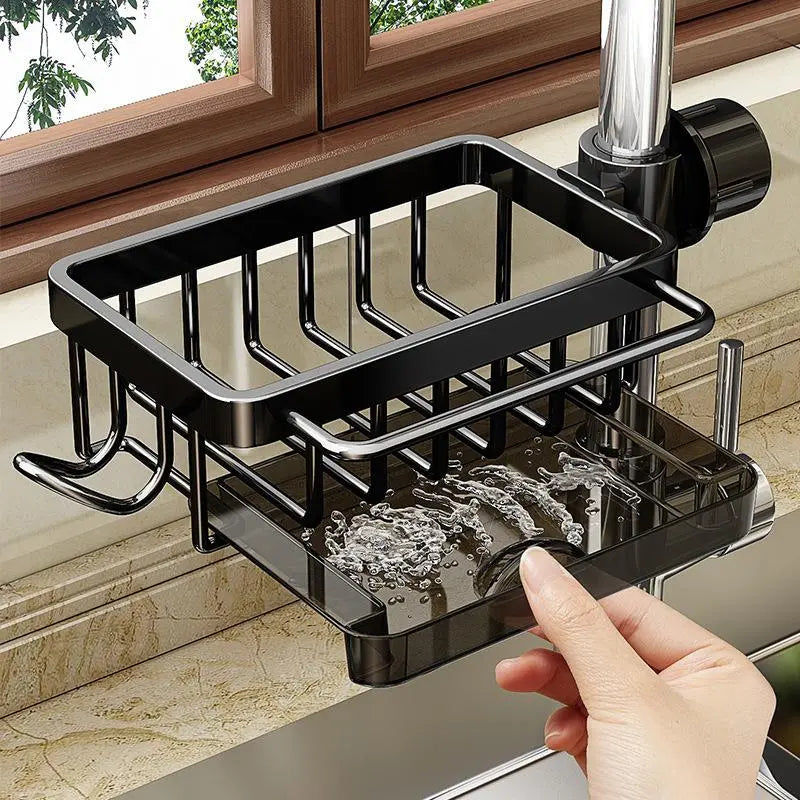 🫧Detachable Stainless Steel Sink Caddy for Kitchen & Bathroom.(Draining tray included)💎
