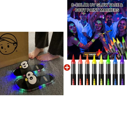 👀LED Cartoon Slippers – Vibrant Light-Up Sole & Cute Penguin Design – Flexible PVC & Easy Slip-On 🏠