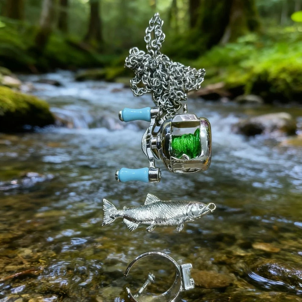 🎣💔 CAN’T FIND A UNIQUE GIFT FOR A FISHING LOVER? 🎁 This Mini Spinning Reel Necklace & Ring Is MORE THAN JEWELRY—IT’S A FUN, WEARABLE TRIBUTE TO THEIR PASSION! ✨
