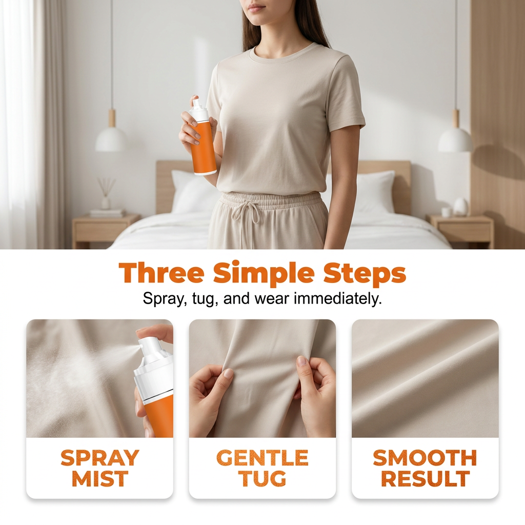 🏆 Last Day Special Price BUY 2 FREE 1!!🔥Instant Anti-Wrinkle Fabric Spray