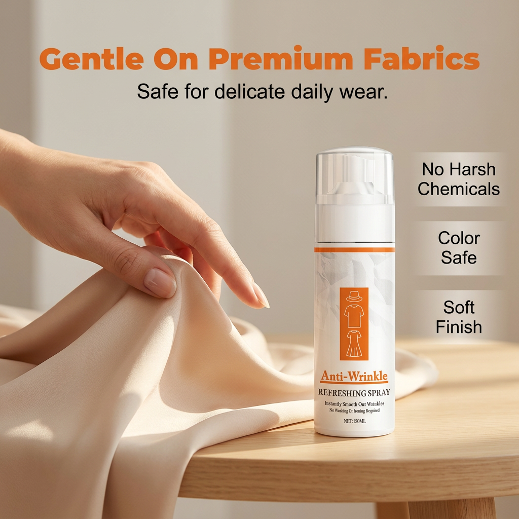 🏆 Last Day Special Price BUY 2 FREE 1!!🔥Instant Anti-Wrinkle Fabric Spray