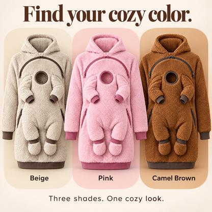 Parent and baby fleece hoodie in Beige, Pink and Camel Brown