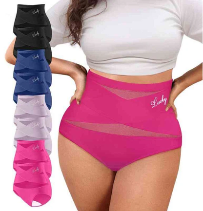 🌸🔥 Plus Size High-Waisted Tummy Control Panties – Cross-Front Shaping Underwear for Women | Buy 2 Get 1 FREE! 💖