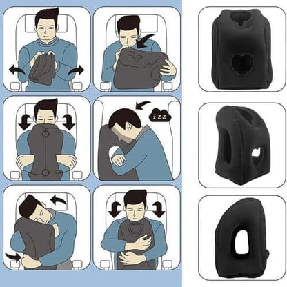 ✈️😴 Struggling to Sleep on Long Flights or Road Trips? Save 50% on This Inflatable Ergonomic Travel Pillow for Better Neck Support & Comfortable Rest Anywhere! 🧳💤