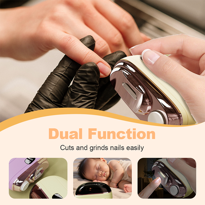 🌟2-in-1 Safe Electric Nail Clipper