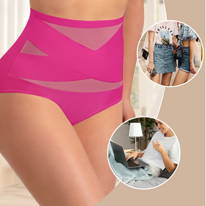 🌸🔥 Plus Size High-Waisted Tummy Control Panties – Cross-Front Shaping Underwear for Women | Buy 2 Get 1 FREE! 💖