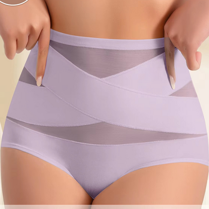 🌸🔥 Plus Size High-Waisted Tummy Control Panties – Cross-Front Shaping Underwear for Women | Buy 2 Get 1 FREE! 💖