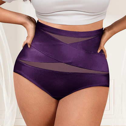 🌸🔥 Plus Size High-Waisted Tummy Control Panties – Cross-Front Shaping Underwear for Women | Buy 2 Get 1 FREE! 💖