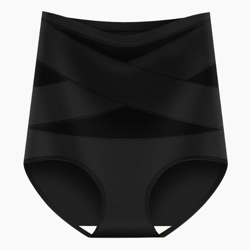 🌸🔥 Plus Size High-Waisted Tummy Control Panties – Cross-Front Shaping Underwear for Women | Buy 2 Get 1 FREE! 💖