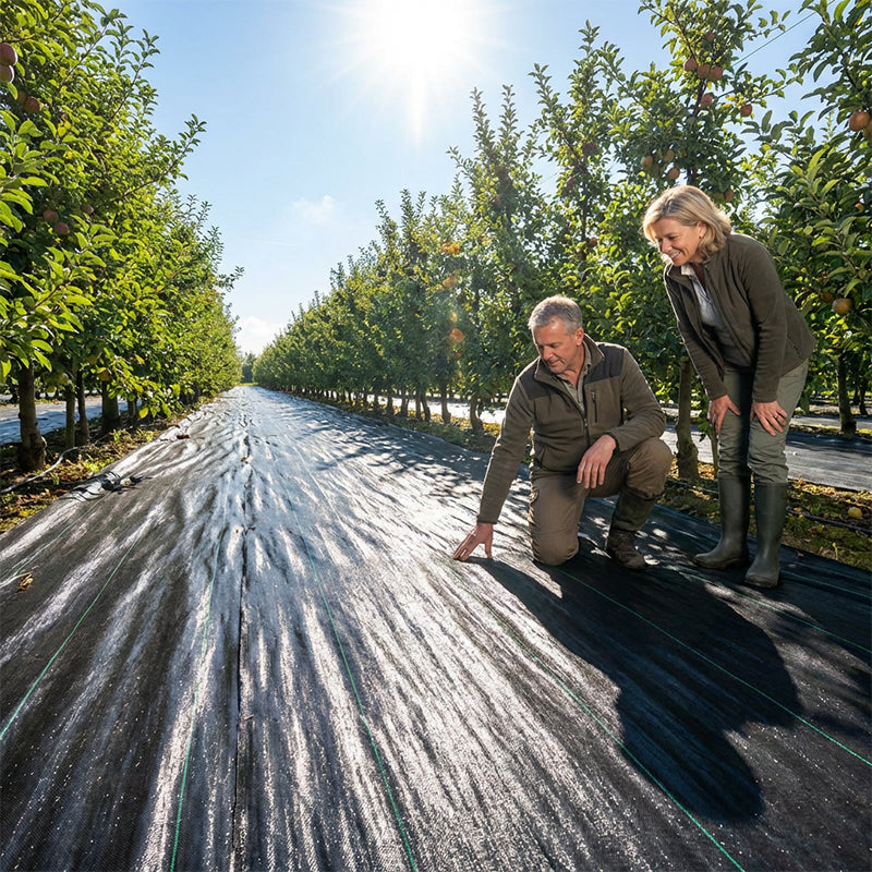 ⛏🌿 Weed Control Fabric – Blocks Sunlight, Breathable & Perfect for Garden Beds & Pathways 📉