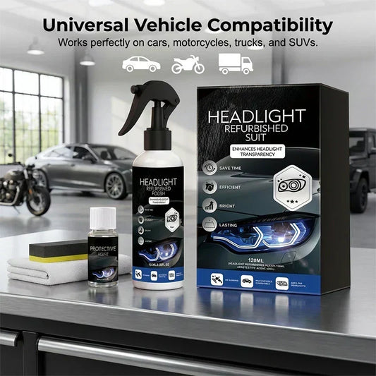 🚗 BUY 2, GET 1 FREE! 💡 Professional Car Headlight Restoration Kit – Eliminates Yellowing, Restores Clarity & Easy Application ✨