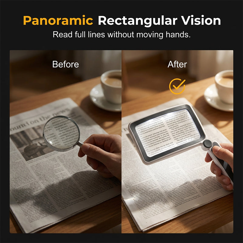 🔍💡Foldable, Handheld Reading Magnifier with Illumination 📖✨
