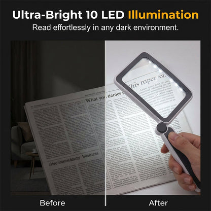 🔍💡Foldable, Handheld Reading Magnifier with Illumination 📖✨