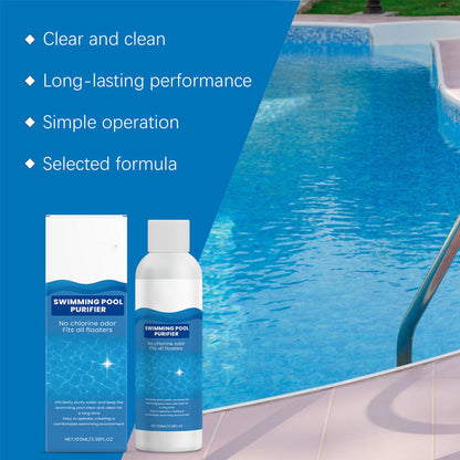 💧 Swimming Pool Purifying Liquid – Crystal Clear Water, Zero Hassle! ✨ Say goodbye to green water & harsh chemicals – just pure, fresh swimming every time. 💙