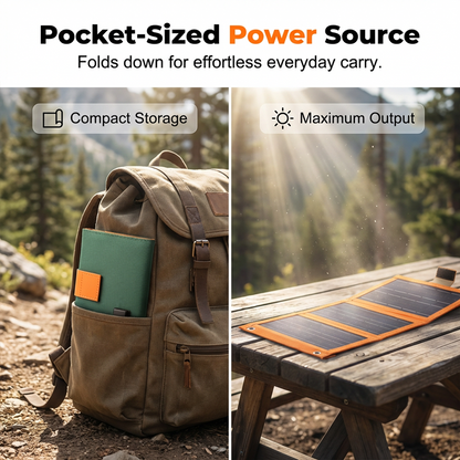 ☀️📲 Portable Solar Panel with USB – Charge Anywhere Off-Grid, Foldable & Lightweight for Travel 🌍⚡