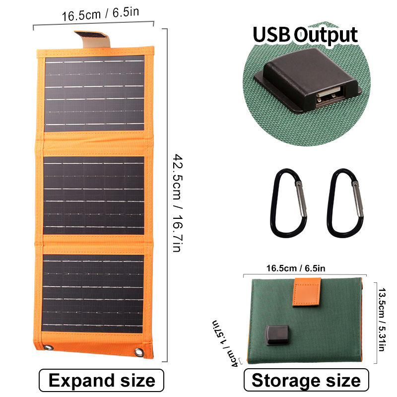☀️📲 Portable Solar Panel with USB – Charge Anywhere Off-Grid, Foldable & Lightweight for Travel 🌍⚡