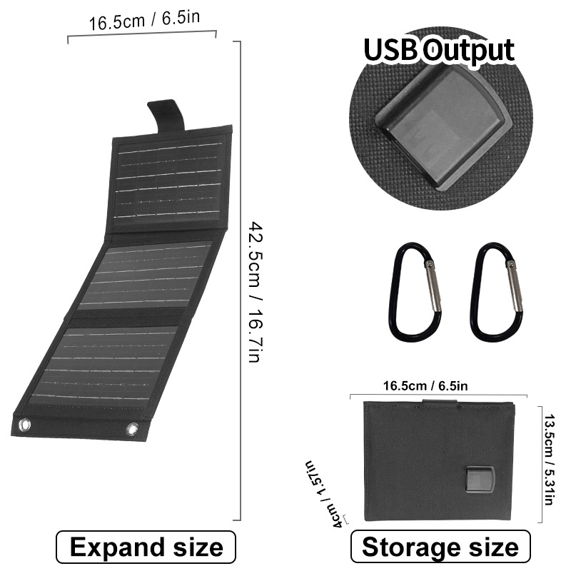 ☀️📲 Portable Solar Panel with USB – Charge Anywhere Off-Grid, Foldable & Lightweight for Travel 🌍⚡
