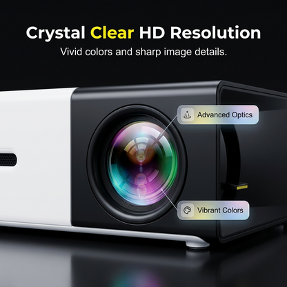 Portable Mini HD Projector for Home Entertainment