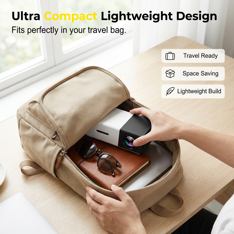 Portable Mini HD Projector for Home Entertainment