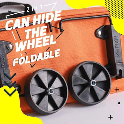🔥HOT SALE🔥2-in-1 Foldable Shopping Trolley – Sturdy Shopping Bag on Wheels for Supermarket, Market & Travel