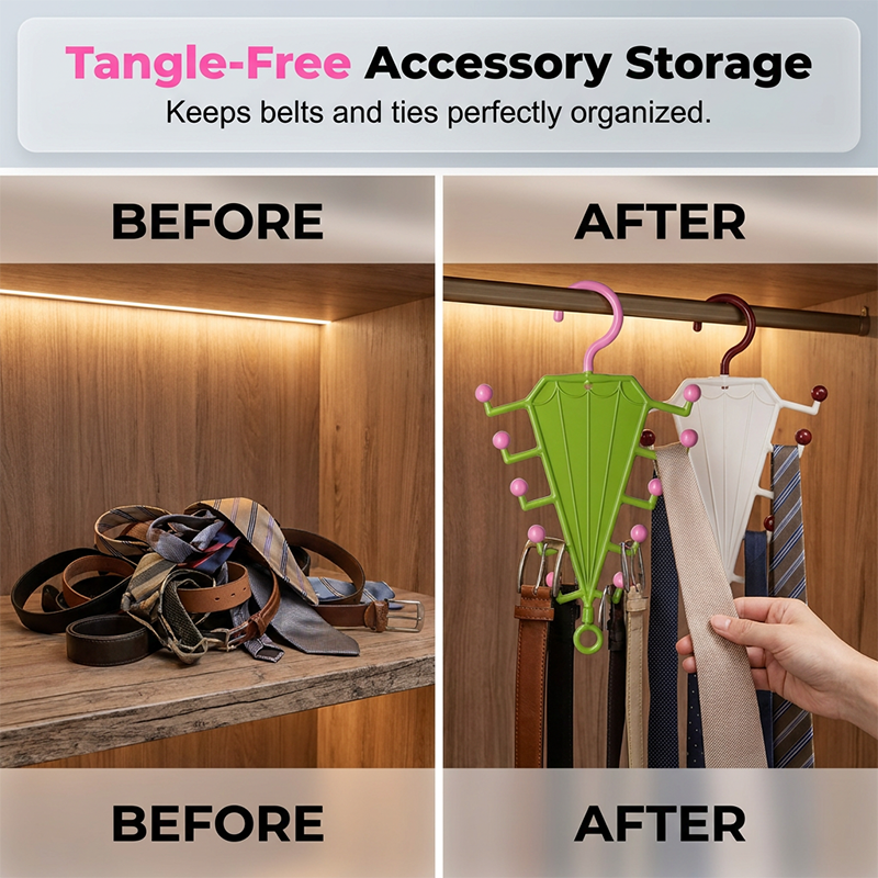 💞80K+ SOLD😍Multi-Functional V-Shaped Double Sided Hanger Storage Rack — V-Shaped Double Hooks for Coats, Hats, Bags & Keys