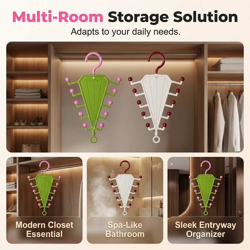 💞80K+ SOLD😍Multi-Functional V-Shaped Double Sided Hanger Storage Rack — V-Shaped Double Hooks for Coats, Hats, Bags & Keys