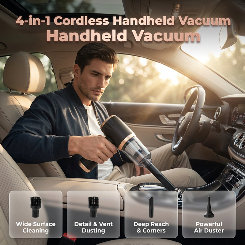 🔥 4-in-1 Cordless Vacuum – Small Size, Serious Suction