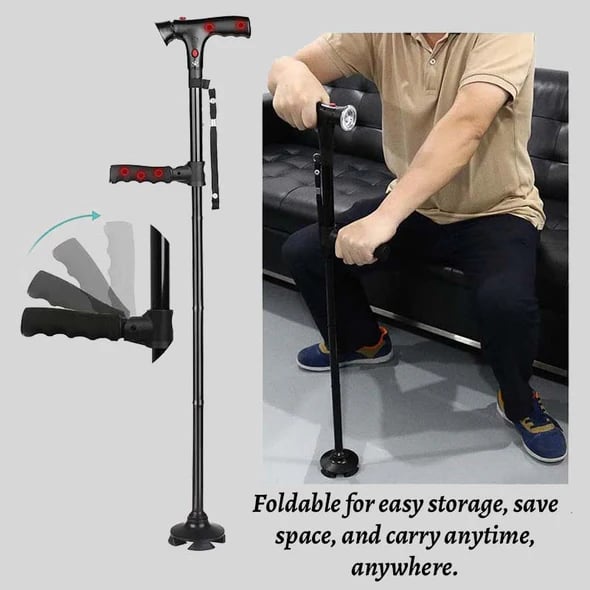 🦯 50% OFF NOW! ⏰ Multifunctional Folding Elderly Cane – Lightweight & sturdy – Adjustable height, ergonomic grip – perfect for mobility support at home or travel 🌿✨