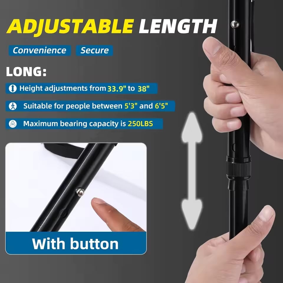 🦯 50% OFF NOW! ⏰ Multifunctional Folding Elderly Cane – Lightweight & sturdy – Adjustable height, ergonomic grip – perfect for mobility support at home or travel 🌿✨