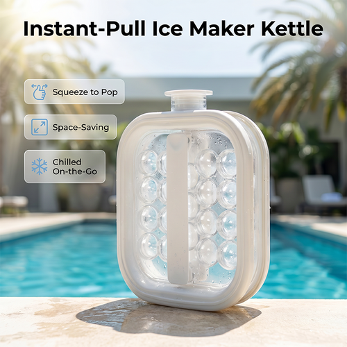 Best-Selling Portable Silicone Ice Ball Maker Kettle, Chill Anywhere with, 2-In-1 Ice Kettle