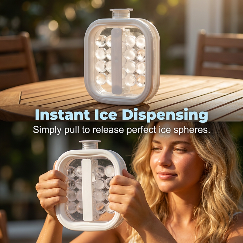Best-Selling Portable Silicone Ice Ball Maker Kettle, Chill Anywhere with, 2-In-1 Ice Kettle