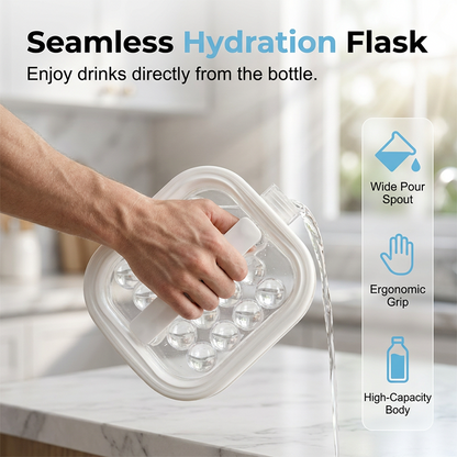 Best-Selling Portable Silicone Ice Ball Maker Kettle, Chill Anywhere with, 2-In-1 Ice Kettle