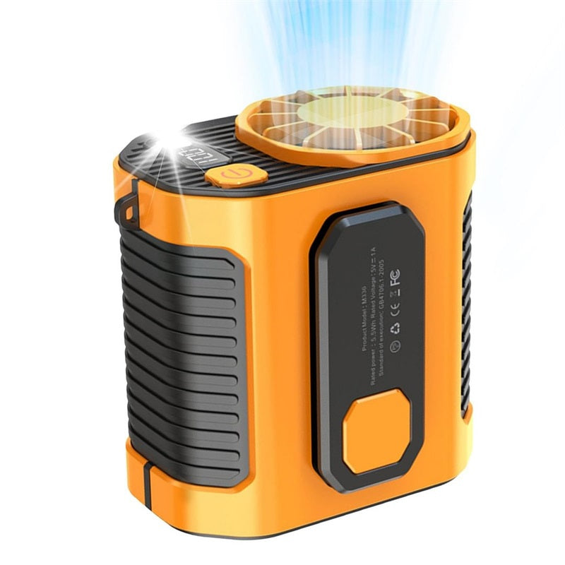 ❄️ LIMITED-TIME 50% OFF! ✨Outdoor High-Speed Waist-Mounted Portable Fan with Flashlight