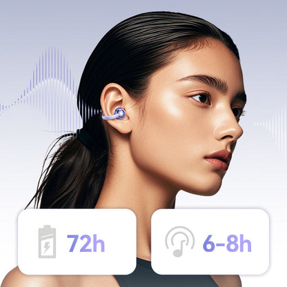 🎧 50% OFF! ✨ Bluetooth 5.4 Open-Ear Clip-On Earbuds with AI Translation – Hi-Fi Stereo Sound – Perfect for Sports, Everyday Use & Travel 🌍🏃‍♂️💬