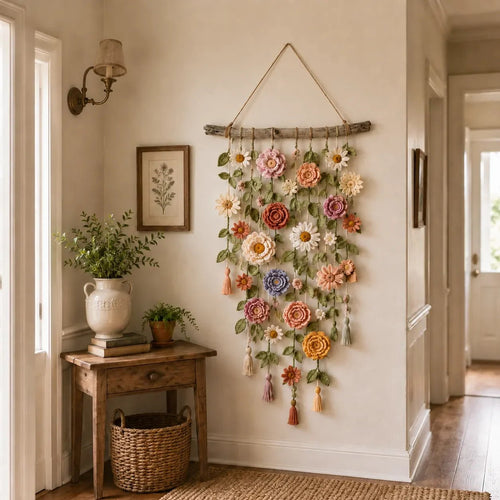💗LAST DAY SALE 50% OFF⚡50K+ SOLD!!💮Crochet Flower Wall Hanging Decor🖼️