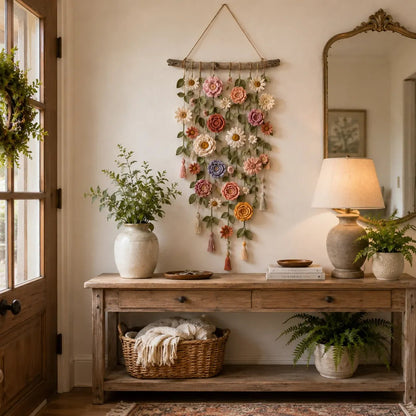 🌸Crochet Flower Wall Hanging Decor