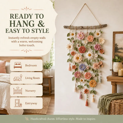 🌸Crochet Flower Wall Hanging Decor