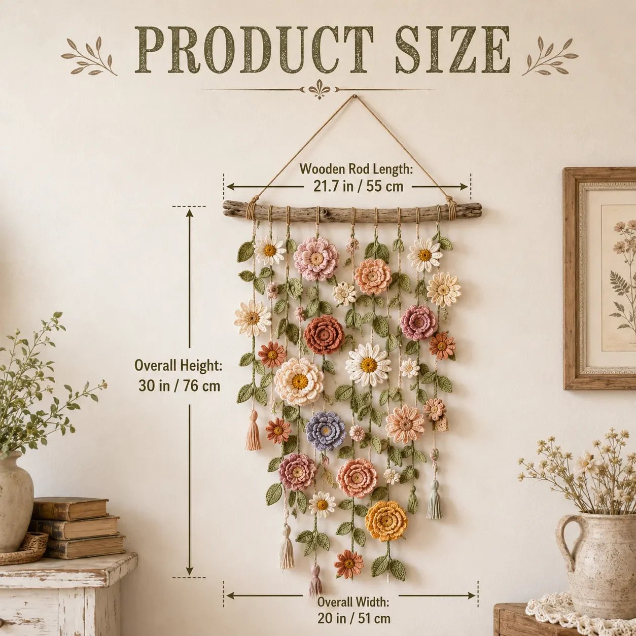 🌸Crochet Flower Wall Hanging Decor