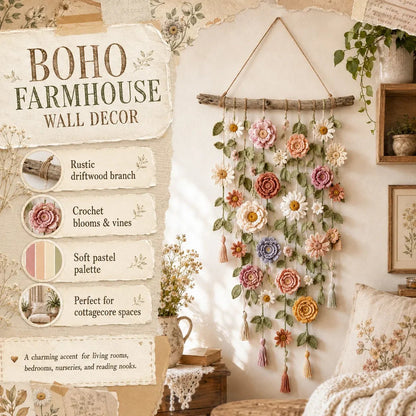 🌸Crochet Flower Wall Hanging Decor