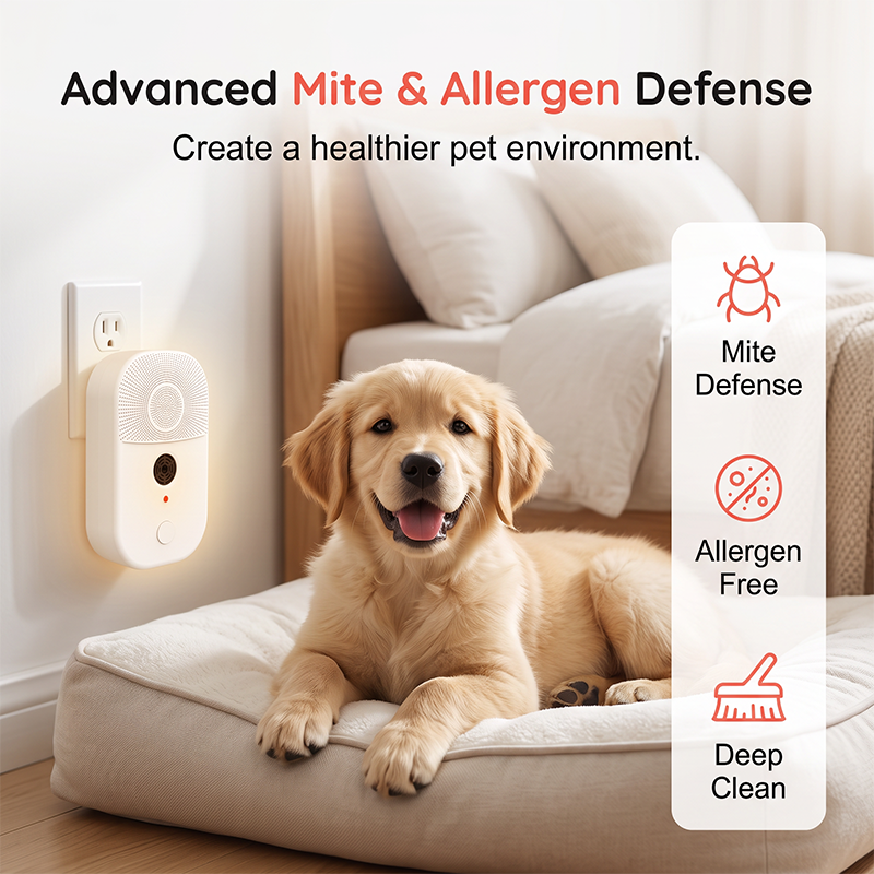 🔥HOT SALE🔥2-in-1 Pet Air Purifier & Ultrasonic Mite Repellent Device