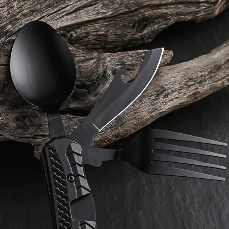 🎉🎉Surprise 50% off！🏕️Must-have for outdoor trips 🍴🥄4-In-1 Outdoor Folding Multifunctional Tableware