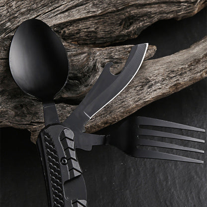 🎉🎉Surprise 50% off！🏕️Must-have for outdoor trips 🍴🥄4-In-1 Outdoor Folding Multifunctional Tableware
